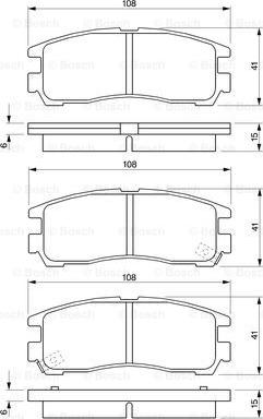 BOSCH 0 986 424 467 - Тормозные колодки, дисковые, комплект unicars.by