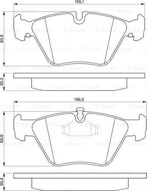 BOSCH 0 986 424 400 - Тормозные колодки, дисковые, комплект unicars.by