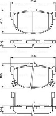 BOSCH 0 986 424 418 - Тормозные колодки, дисковые, комплект unicars.by