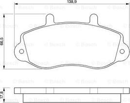 BOSCH 0 986 424 480 - Тормозные колодки, дисковые, комплект unicars.by