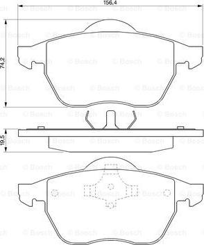 BOSCH 0 986 424 481 - Тормозные колодки, дисковые, комплект unicars.by