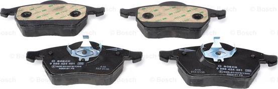 BOSCH 0 986 424 481 - Тормозные колодки, дисковые, комплект unicars.by