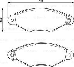 BOSCH 0 986 424 487 - Тормозные колодки, дисковые, комплект unicars.by