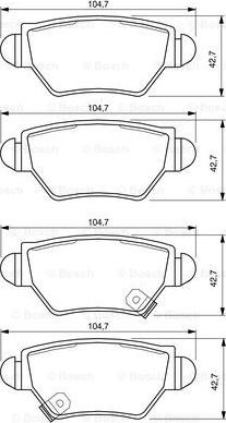 BOSCH 0 986 424 478 - Тормозные колодки, дисковые, комплект unicars.by