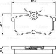 BOSCH 0 986 424 472 - Тормозные колодки, дисковые, комплект unicars.by