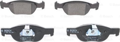 BOSCH 0 986 424 544 - Тормозные колодки, дисковые, комплект unicars.by