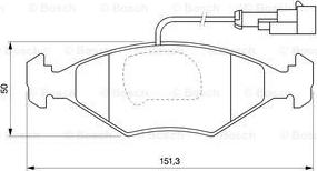 BOSCH 0 986 424 543 - Тормозные колодки, дисковые, комплект unicars.by