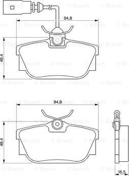 BOSCH 0 986 424 542 - Тормозные колодки, дисковые, комплект unicars.by