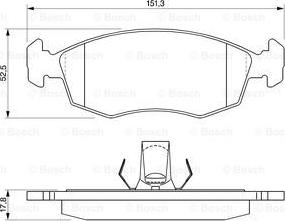 BOSCH 0 986 424 554 - Тормозные колодки, дисковые, комплект unicars.by