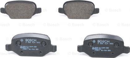 BOSCH 0 986 424 553 - Тормозные колодки, дисковые, комплект unicars.by