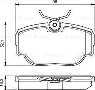 BOSCH 0 986 424 564 - Тормозные колодки, дисковые, комплект unicars.by