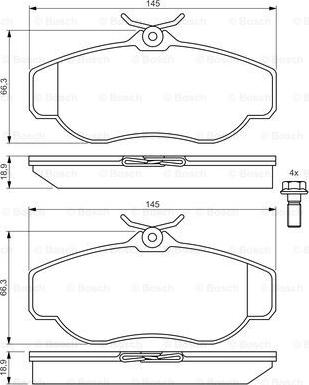 BOSCH 0 986 424 565 - Тормозные колодки, дисковые, комплект unicars.by