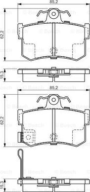 BOSCH 0 986 424 568 - Тормозные колодки, дисковые, комплект unicars.by