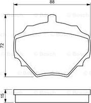 BOSCH 0 986 424 563 - Тормозные колодки, дисковые, комплект unicars.by