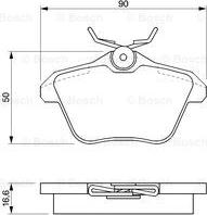 BOSCH 0 986 424 506 - Тормозные колодки, дисковые, комплект unicars.by