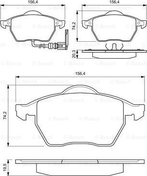 BOSCH 0 986 424 501 - Тормозные колодки, дисковые, комплект unicars.by