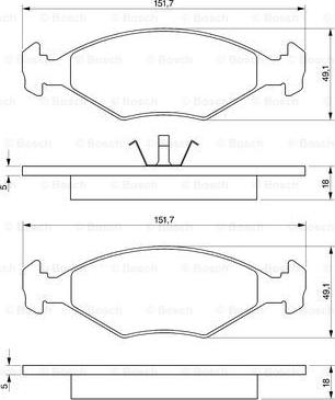 BOSCH 0 986 424 514 - Тормозные колодки, дисковые, комплект unicars.by