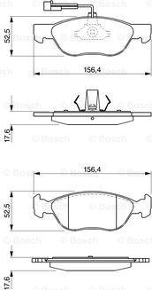 BOSCH 0 986 424 510 - Тормозные колодки, дисковые, комплект unicars.by