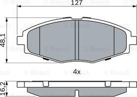 BOSCH 0 986 424 512 - Тормозные колодки, дисковые, комплект unicars.by