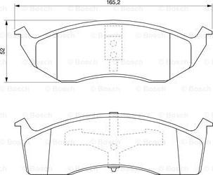 BOSCH 0 986 424 587 - Тормозные колодки, дисковые, комплект unicars.by