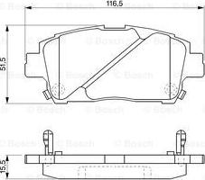 BOSCH 0 986 424 534 - Тормозные колодки, дисковые, комплект unicars.by