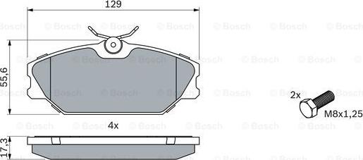 BOSCH 0 986 424 533 - Тормозные колодки, дисковые, комплект unicars.by