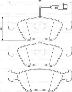 BOSCH 0 986 424 578 - Тормозные колодки, дисковые, комплект unicars.by