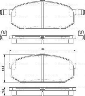 BOSCH 0 986 424 573 - Тормозные колодки, дисковые, комплект unicars.by