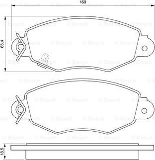 BOSCH 0 986 424 691 - Тормозные колодки, дисковые, комплект unicars.by