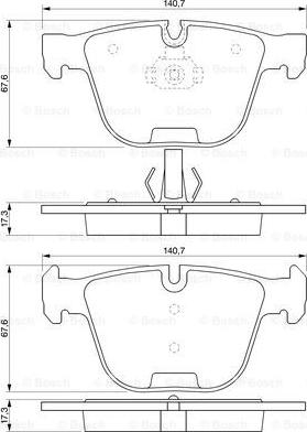 BOSCH 0 986 424 698 - Тормозные колодки, дисковые, комплект unicars.by