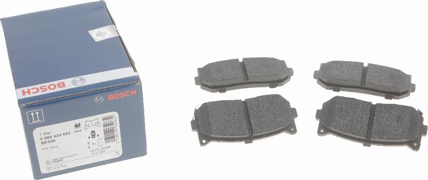 BOSCH 0 986 424 693 - Тормозные колодки, дисковые, комплект unicars.by