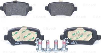 BOSCH 0 986 424 646 - Тормозные колодки, дисковые, комплект unicars.by