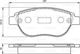 BOSCH 0 986 424 659 - Тормозные колодки, дисковые, комплект unicars.by