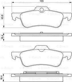 BOSCH 0 986 424 654 - Тормозные колодки, дисковые, комплект unicars.by