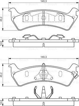 BOSCH 0 986 424 655 - Тормозные колодки, дисковые, комплект unicars.by