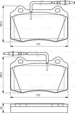 BOSCH 0 986 424 658 - Тормозные колодки, дисковые, комплект unicars.by