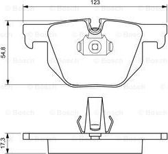 BOSCH 0 986 424 653 - Тормозные колодки, дисковые, комплект unicars.by