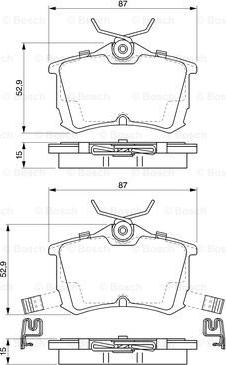 BOSCH 0 986 424 661 - Тормозные колодки, дисковые, комплект unicars.by