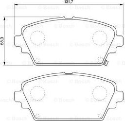 BOSCH 0 986 424 663 - Тормозные колодки, дисковые, комплект unicars.by