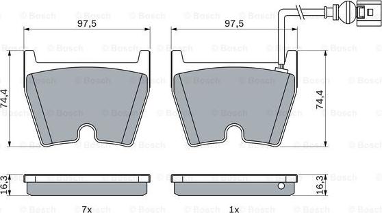 BOSCH 0 986 424 613 - Тормозные колодки, дисковые, комплект unicars.by