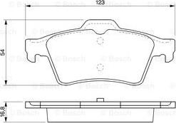 BOSCH 0 986 424 617 - Тормозные колодки, дисковые, комплект unicars.by