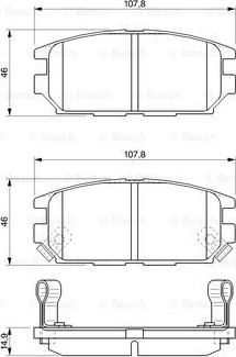 BOSCH 0 986 424 686 - Тормозные колодки, дисковые, комплект unicars.by