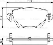 BOSCH 0 986 424 683 - Тормозные колодки, дисковые, комплект unicars.by