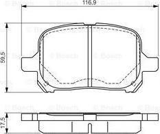 BOSCH 0 986 424 639 - Тормозные колодки, дисковые, комплект unicars.by