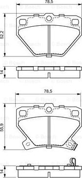 BOSCH 0 986 424 630 - Тормозные колодки, дисковые, комплект unicars.by