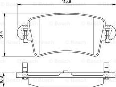 BOSCH 0 986 424 675 - Тормозные колодки, дисковые, комплект unicars.by