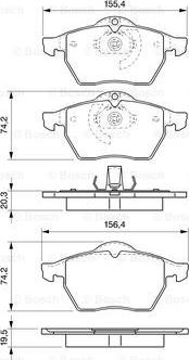 BOSCH 0 986 424 676 - Тормозные колодки, дисковые, комплект unicars.by