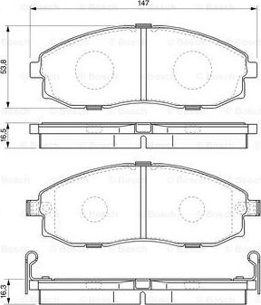 BOSCH 0 986 424 670 - Тормозные колодки, дисковые, комплект unicars.by