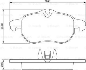 BOSCH 0 986 424 677 - Тормозные колодки, дисковые, комплект unicars.by