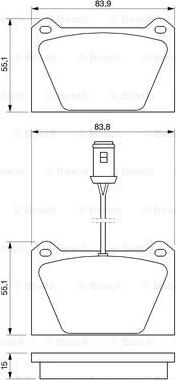 BOSCH 0 986 424 093 - Тормозные колодки, дисковые, комплект unicars.by